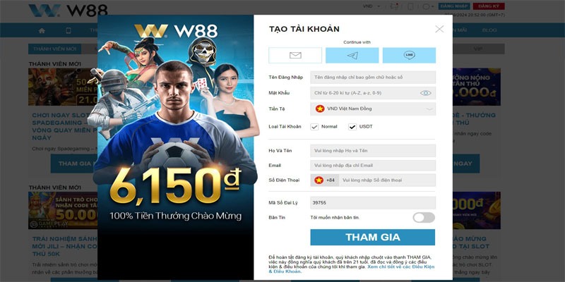 Hướng dẫn cách truy cập W88 và tham gia các trò chơi tại nhà cái